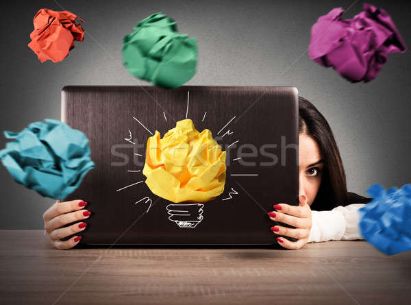 Attack of paper balls at office Stock photo © alphaspirit