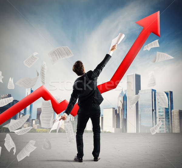 Businessman who has achieved success Stock photo © alphaspirit