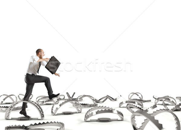 Man run in a thousand difficulties Stock photo © alphaspirit