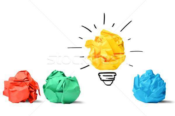 Idee Innovation Konzept Papier Ball Business Stock foto © alphaspirit