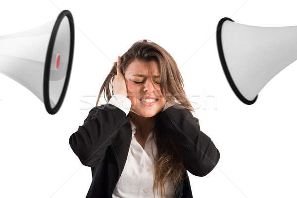 Stress concept with screaming colleagues Stock photo © alphaspirit