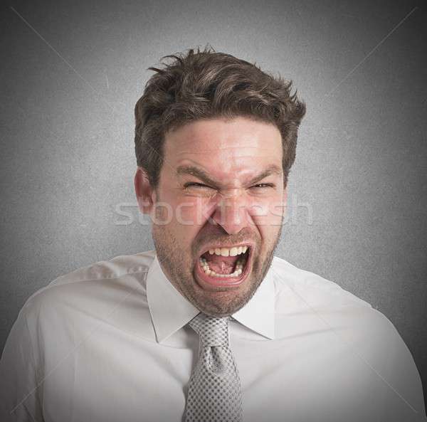 Pissed man screams Stock photo © alphaspirit
