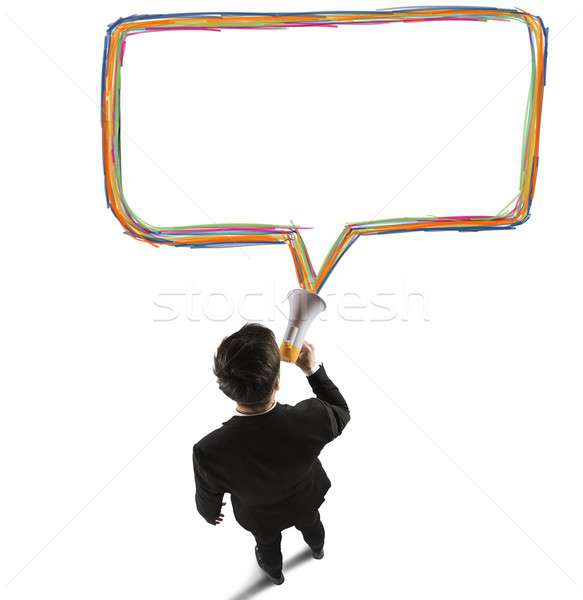 Stock photo: Message from megaphone