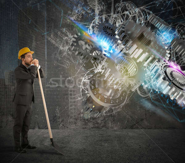 Build gear system Stock photo © alphaspirit