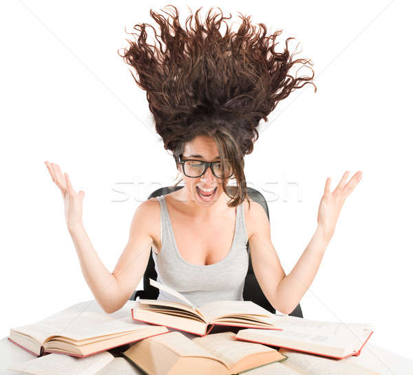 Stressful study books Stock photo © alphaspirit