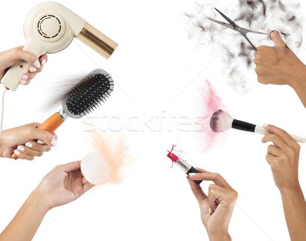 Beauty tools in action Stock photo © alphaspirit