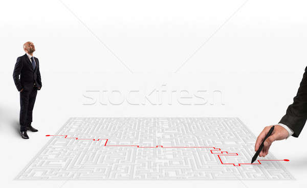 3D Rendering solution for the maze Stock photo © alphaspirit