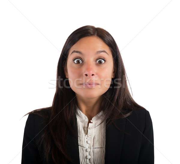 Amazed businesswoman Stock photo © alphaspirit
