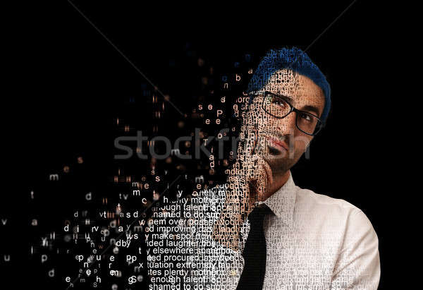 Digital hombre código Internet transmisión negocios Foto stock © alphaspirit
