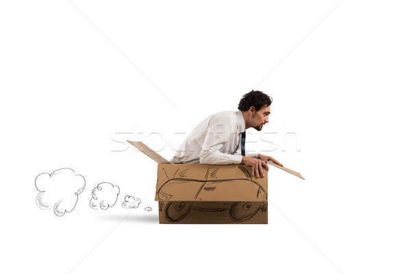 Cardboard car Stock photo © alphaspirit