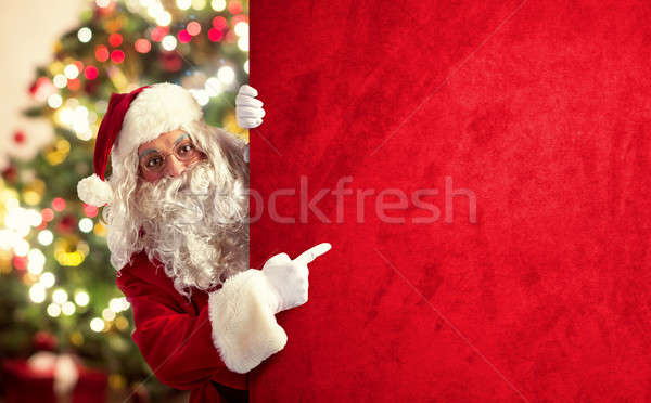 Santaclaus xmas billboard Stock photo © alphaspirit