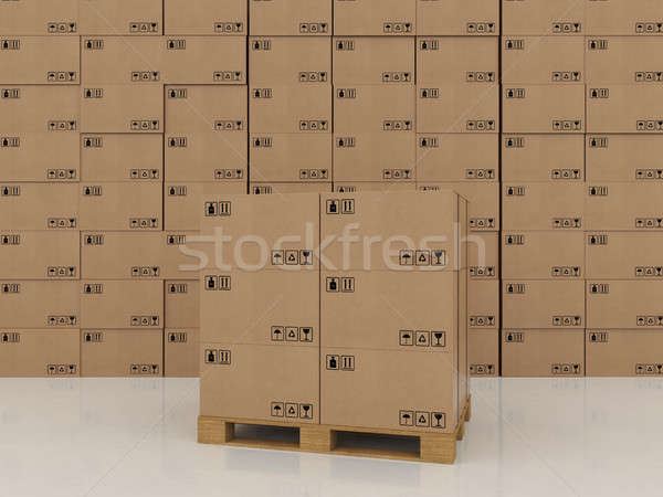 Packaged to be shipped. 3D Rendering Stock photo © alphaspirit