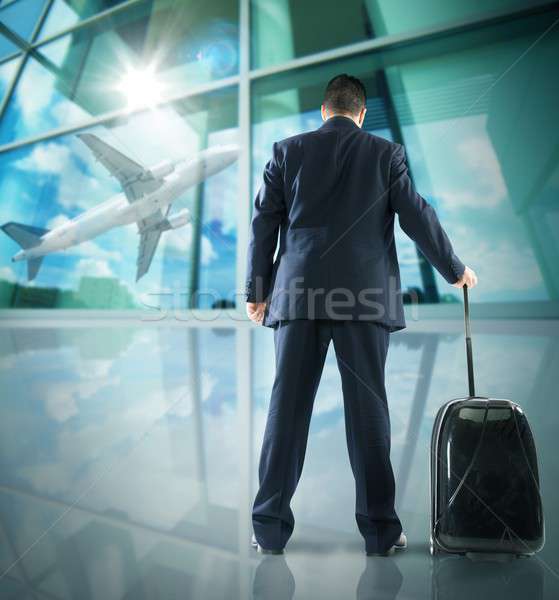 Businessman departing Stock photo © alphaspirit