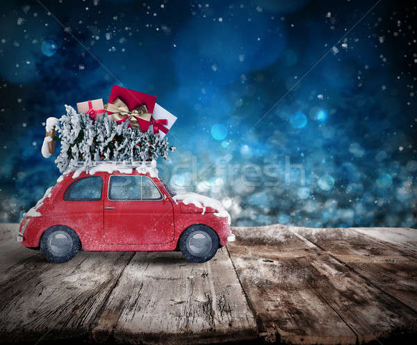 Xmas holiday travel. 3D rendering Stock photo © alphaspirit