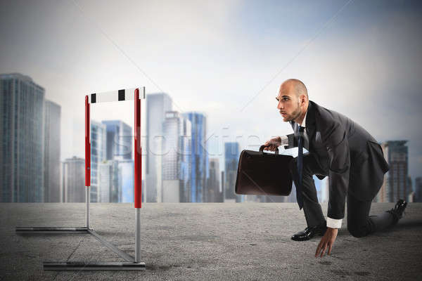 Obstacle on the business road Stock photo © alphaspirit