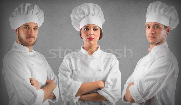 Professional team chef Stock photo © alphaspirit