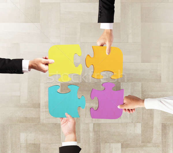 Team work for one goal Stock photo © alphaspirit
