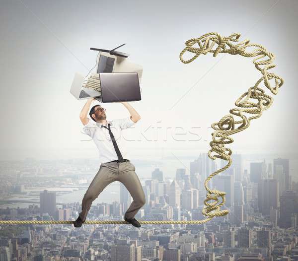Businessman threatens the job Stock photo © alphaspirit