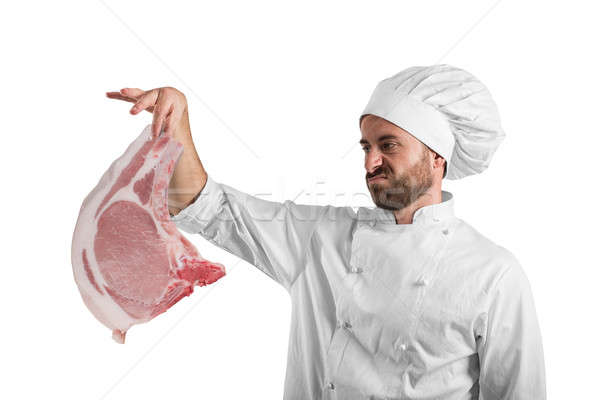 Stock photo: Disgusted vegetarian chef