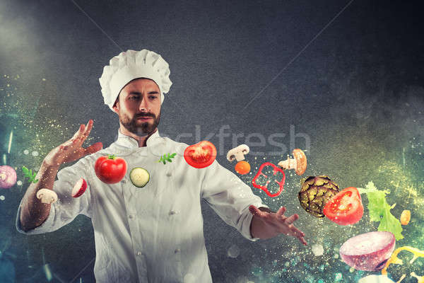 Magic chef ready to cook a new dish Stock photo © alphaspirit