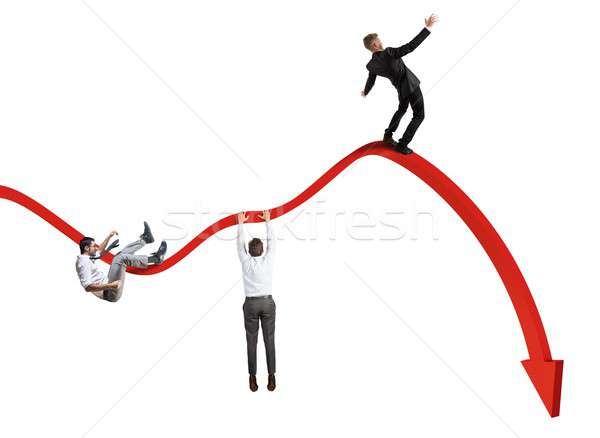 Businessmen falling down Stock photo © alphaspirit