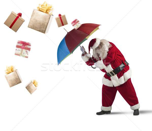Santaclaus vs gifts Stock photo © alphaspirit
