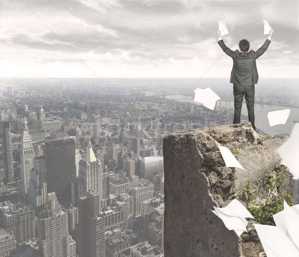 Businessman who has achieved success Stock photo © alphaspirit