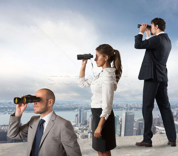 Business people looking to the future Stock photo © alphaspirit