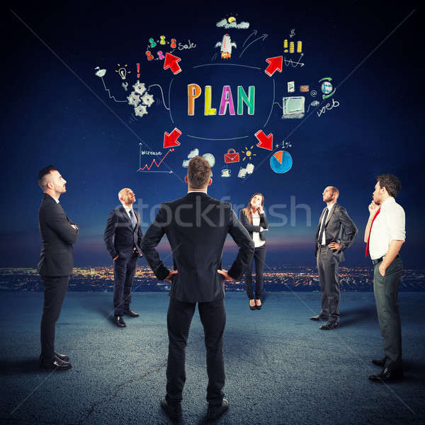 Plan and project of team idea Stock photo © alphaspirit