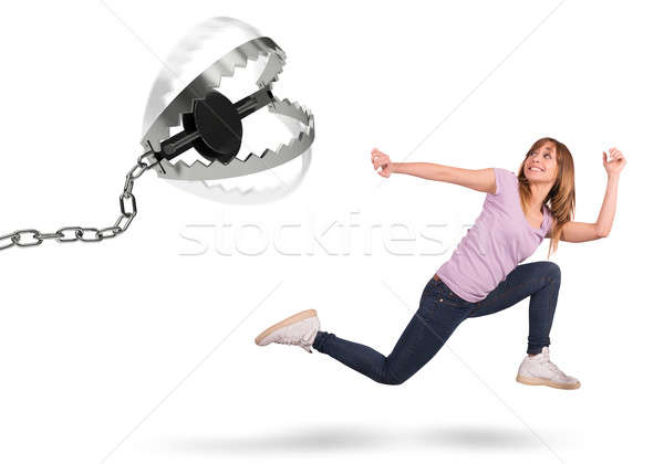 Chased by a trap Stock photo © alphaspirit