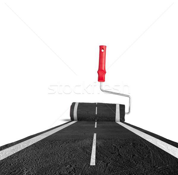 Painting the road Stock photo © alphaspirit