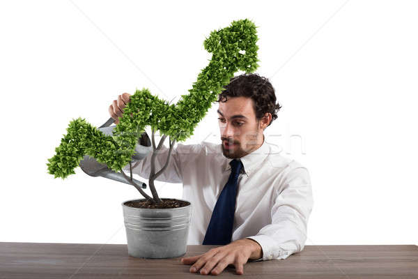 Stock photo: Growing the economy company . 3D Rendering