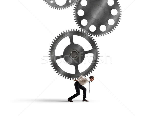 Integration concept with gears system mechanism Stock photo © alphaspirit