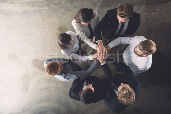 Foto stock: Pessoas · de · negócios · mãos · juntos · integração · trabalho · em · equipe