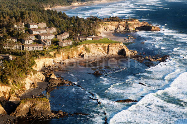 Coast landscape with Condominiums Stock photo © alptraum