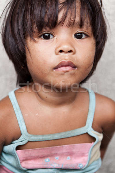 Giovane ragazza vita povertà adorabile Manila Filippine Foto d'archivio © alptraum