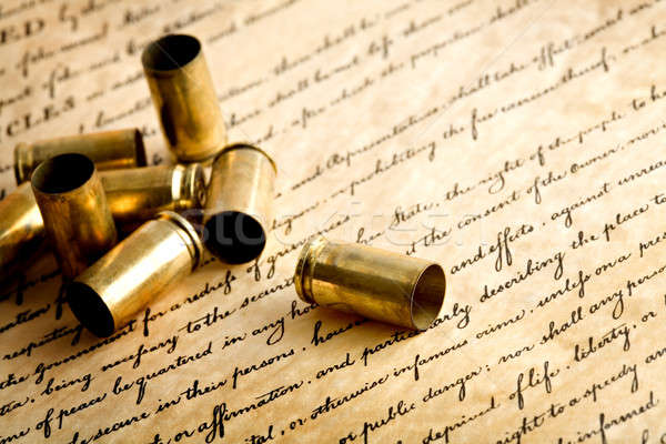 bullet casings on bill of rights Stock photo © alptraum