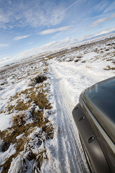 Strada meno suv remote Wyoming Foto d'archivio © alptraum