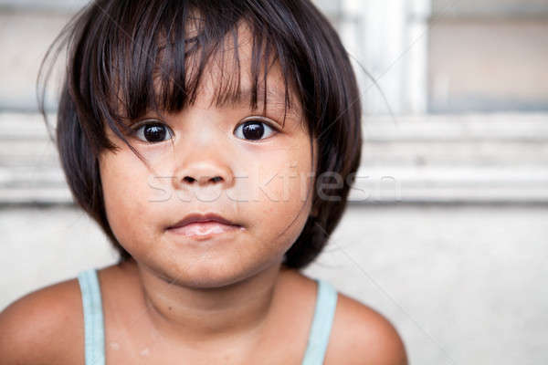 Philippines - portrait of a young girl Stock photo © alptraum