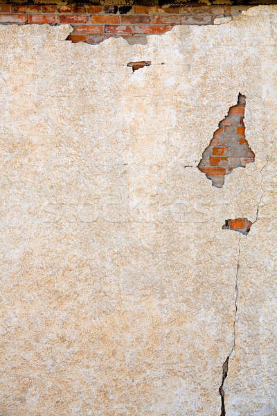стены трещин грубо текстуры городского кирпичных Сток-фото © alptraum