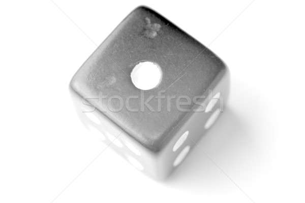 Black Die 1 - One at top Stock photo © Alsos