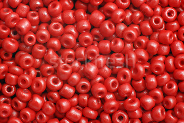 Rood kralen groep plastic textuur speelgoed Stockfoto © Alsos