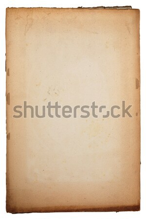 Old yellow textured paper over white Stock photo © Alsos