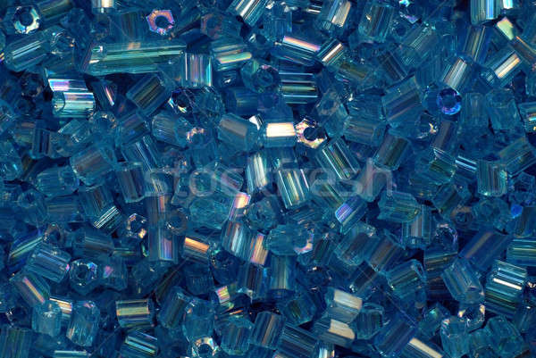 Kék gyöngyök csoport műanyag játék Stock fotó © Alsos