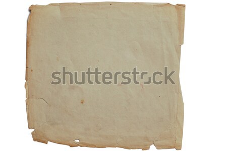 Old yellow textured paper over white Stock photo © Alsos