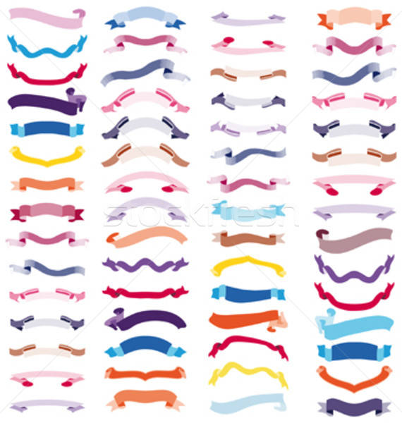 set of design elements banners ribbons vector Stock photo © alvaroc