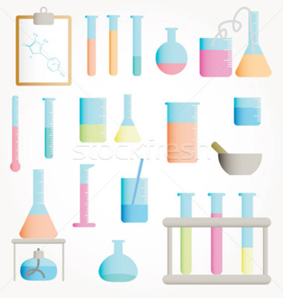 Chemical test tubes icons illustration vector Stock photo © alvaroc