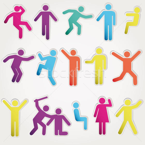 Stock photo: Vector Pictograms of Men and Women