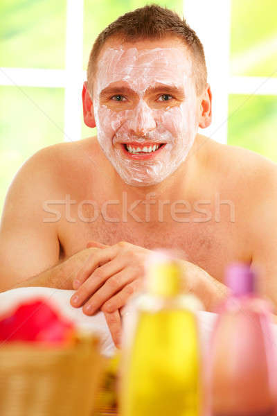 Man in spa with mask Stock photo © Amaviael