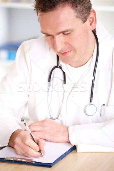 Foto stock: Médico · oficina · médicos · estetoscopio · sesión · escritorio